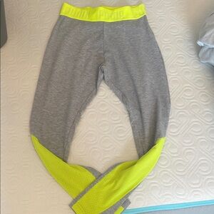 Puma Leggings with Neon Yellow Accents